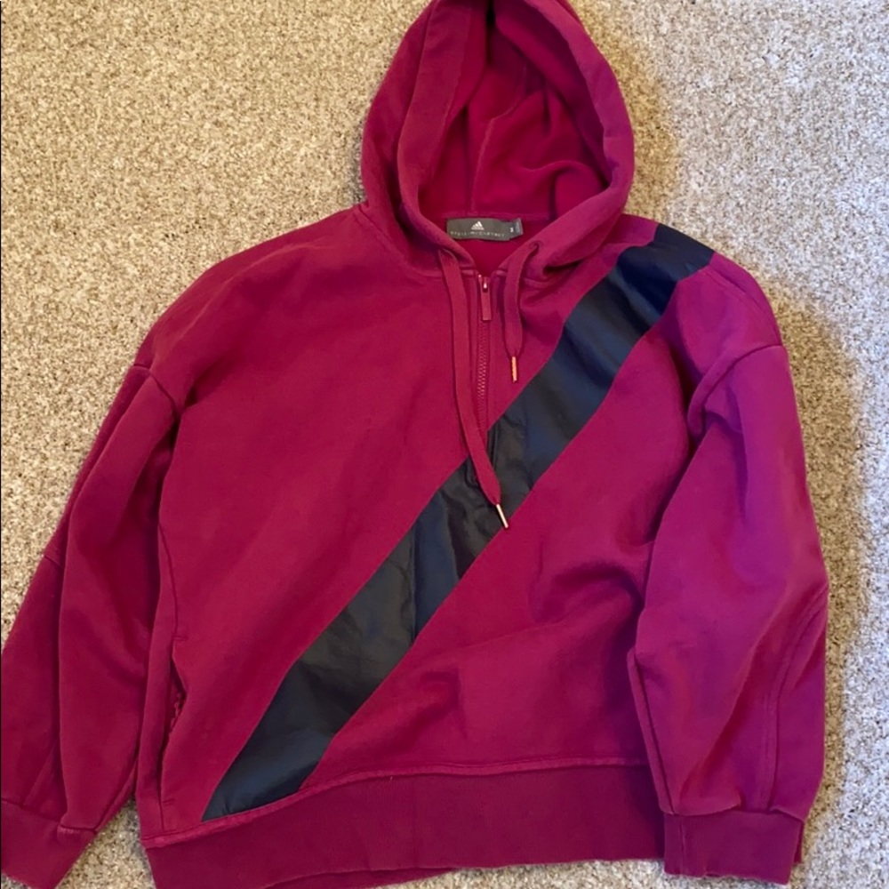 Adidas by stella mccartney half zip hoodie cotton